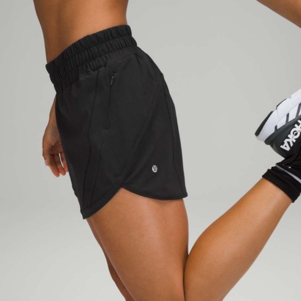 lululemon athletica NWOT Track That Short Black Athletic Shorts 5” - Picture 3 of 13